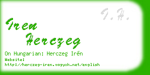 iren herczeg business card